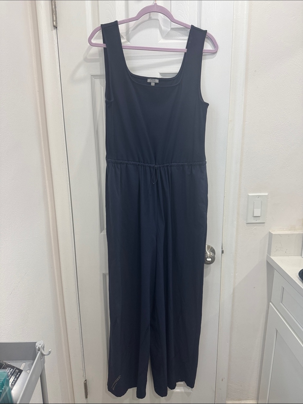 T by Talbots Dark Blue Sleeveless Jumpsuit